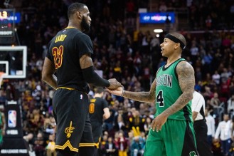 lebron-james-of-the-cleveland-cavaliers-celebrates-with-isaiah-thomas-of-the-boston-celtics-during-the-final-seconds-second-half-at-quicken-loans-arena-on-december-29-2016-in-cleveland-ohio